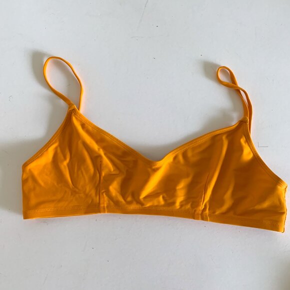 Nu Swim Orange Bikini Set High Waisted XXL Plus Size Simple Modern Solid - Picture 6 of 7